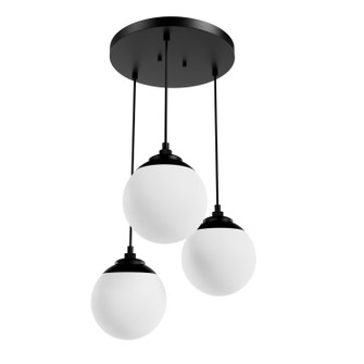 Hepburn Three Light Pendant in Matte Black (47|19757)