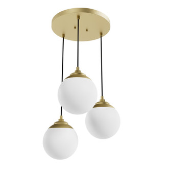 Hepburn Three Light Cluster in Modern Brass (47|19514)