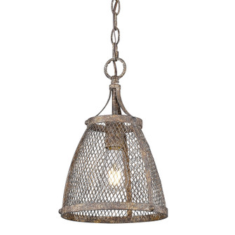 Calgary One Light Mini Pendant in Pebbled Rust (62|7019-M1L PR)