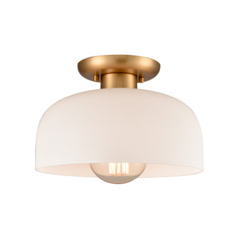 Brewer One Light Semi Flush Mount in Brushed Gold (45|89955/1)