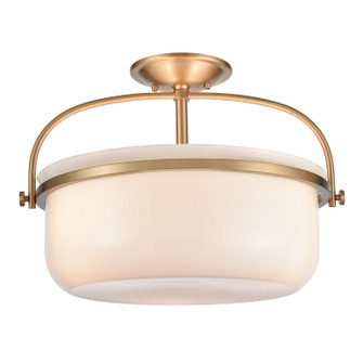 Wentworth Three Light Semi Flush Mount in Brushed Gold (45|89463/3)