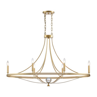 Noura Six Light Linear Chandelier in Champagne Gold (45|69486/6)