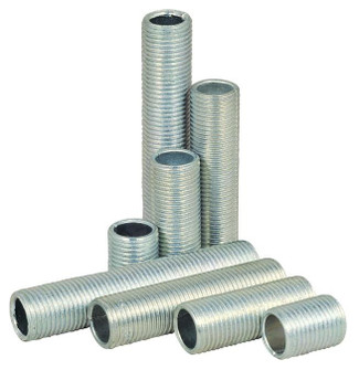 Nipples 8 Assorted Nipples Zinc-Plated in Metallic Silver (88|7015000)