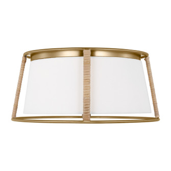 Cortes Two Light Flush Mount in Satin Brass (454|DJF1002SB)