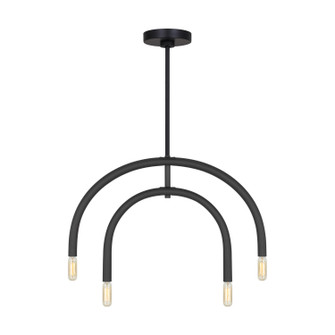 Hadden Four Light Chandelier in Midnight Black (454|DJC1114MBK)