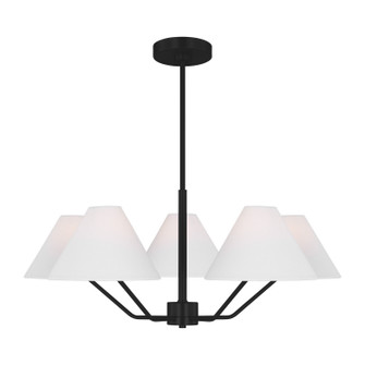 Burke Five Light Chandelier in Midnight Black (454|DJC1005MBK)