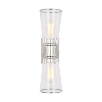Alessa Two Light Bath Vanity in Polished Nickel (454|CV1042PN)