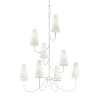 Marcel Eight Light Chandelier in Gesso White (67|F6288-GSW)