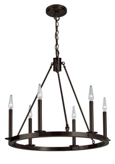 Martin Six Light Chandelier in Bronze, Matte Opal (185|6525-BR-NG)