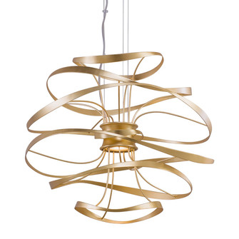 Calligraphy LED Chandelier in Gold Leaf W Polished Stainless (68|216-42-GL/SS)