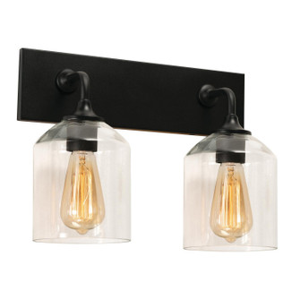 William Two Light Vanity in Black (162|WMMV1511MBBK)