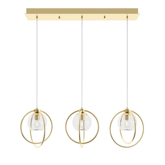 Jamie Three Light Pendant in Satin Brass (162|JAMP12MBSBLNR3)