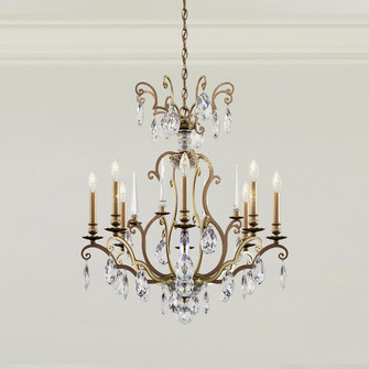 Renaissance Nouveau Eight Light Chandelier in Antique Silver (53|RN3871N-48H)