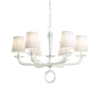 Emilea Six Light Chandelier in White (53|MA1006N-06O)