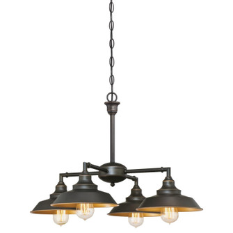 Iron Hill Four Light Chandelier/Semi-Flush Mount in Oil Rubbed Bronze With Highlights (88|6345000)