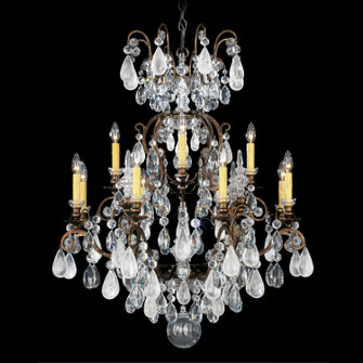 Renaissance Rock Crystal 13 Light Chandelier in Heirloom Bronze (53|3572-76CL)