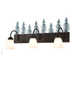 Tall Pines Three Light Vanity in Cafe Noir/Green Trees (57|99783)