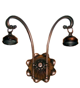 Victorian Two Light Wall Sconce Hardware in Mahogany Bronze (57|98633)