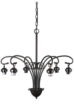 Victorian Six Light Chandelier Hardware in Mahogany Bronze (57|98631)