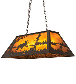 Moose At Lake Six Light Pendant in Timeless Bronze (57|98242)