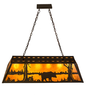 Black Bear Six Light Oblong Pendant in Timeless Bronze (57|98035)