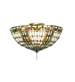 Fleur-De-Lis Three Light Fan Light Fixture in Mahogany Bronze (57|97657)