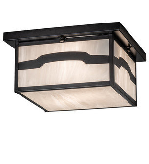Hyde Park Two Light Flushmount in Craftsman Brown (57|87537)