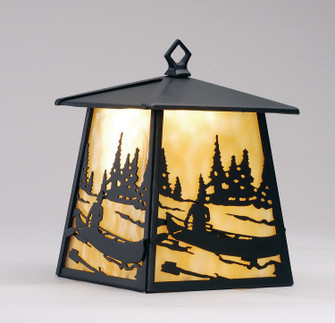 Canoe At Lake One Light Wall Sconce in Black Metal (57|82642)