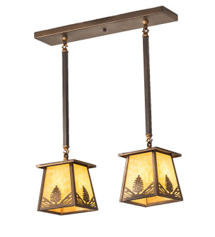 Mountain Pine Two Light Island Pendant in Antique Copper (57|82140)