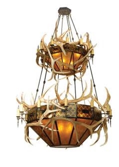 Antlers 40 Light Chandelier in Dark Burnished Antique Copper (57|81332)