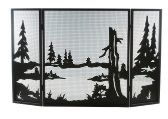 Quiet Pond Fireplace Screen in Black Metal (57|81150)