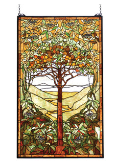 Tiffany Tree Of Life Window in Beige Avocado Orange Amber (57|74065)