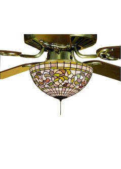 Tiffany Turning Leaf Three Light Fan Light Fixture in Mahogany Bronze (57|72650)