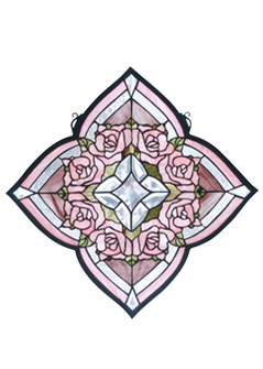 Ring Of Roses Window in Pink Ca Clear (57|72642)