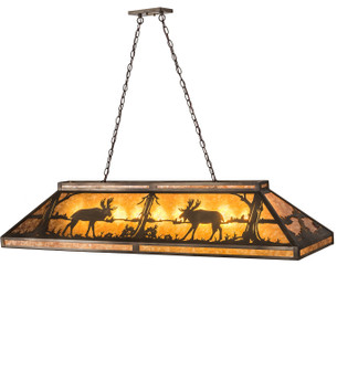 Moose Nine Light Oblong Pendant in Antique Copper (57|70579)