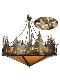 Deer At Dusk Eight Light Pendant in Cafe Noir (57|69974)