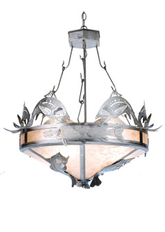 Catch Of The Day Four Light Inverted Pendant in Industrial Steel (57|68070)