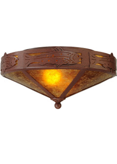 Rainbow Trout Two Light Flushmount in Rust (57|65736)