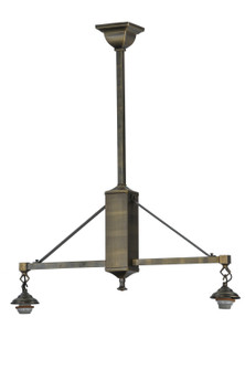 Mission Two Light Island Pendant Hardware in Antique Brass (57|52169)