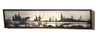 Fly Fisherman Four Light Vanity in Craftsman Brown (57|51687)