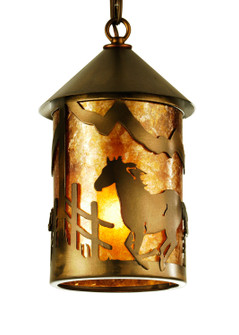 Running Horses One Light Mini Pendant in Antique Copper (57|51060)