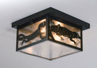 Tropical Creatures Two Light Flushmount in Craftsman Brown (57|50121)