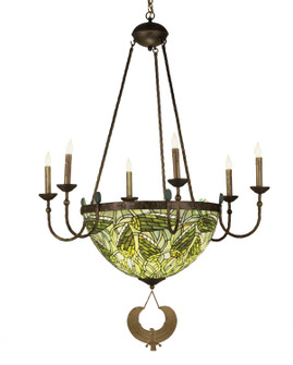 Lotus Bud Ten Light Chandelier in Mahogany Bronze (57|49092)