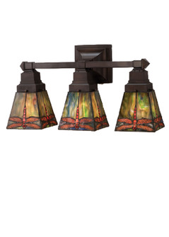 Prairie Dragonfly Three Light Wall Sconce in Antique Brass (57|48036)