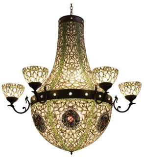 Grand Tulip Medallion 14 Light Chandelier in Mahogany Bronze (57|38465)