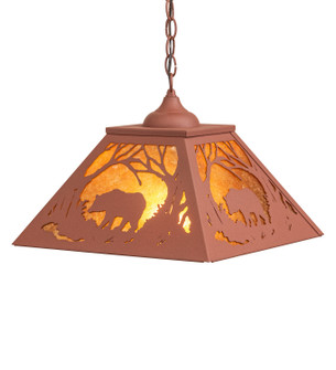 Black Bear Two Light Pendant in Rust (57|37740)