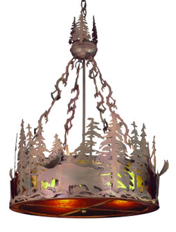 Moose At Dusk Four Light Pendant in Rust (57|32528)