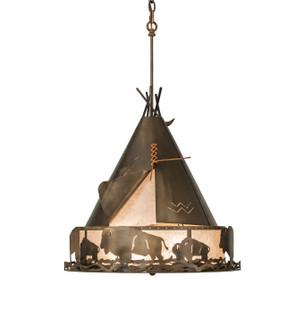 Teepee Four Light Pendant in Antique Copper (57|32120)