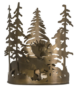 Moose Through The Trees One Light Wall Sconce in Antique Copper (57|31655)