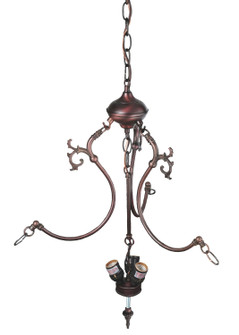 Serpentine Three Light Inverted Pendant Hardware in Mahogany Bronze (57|30444)